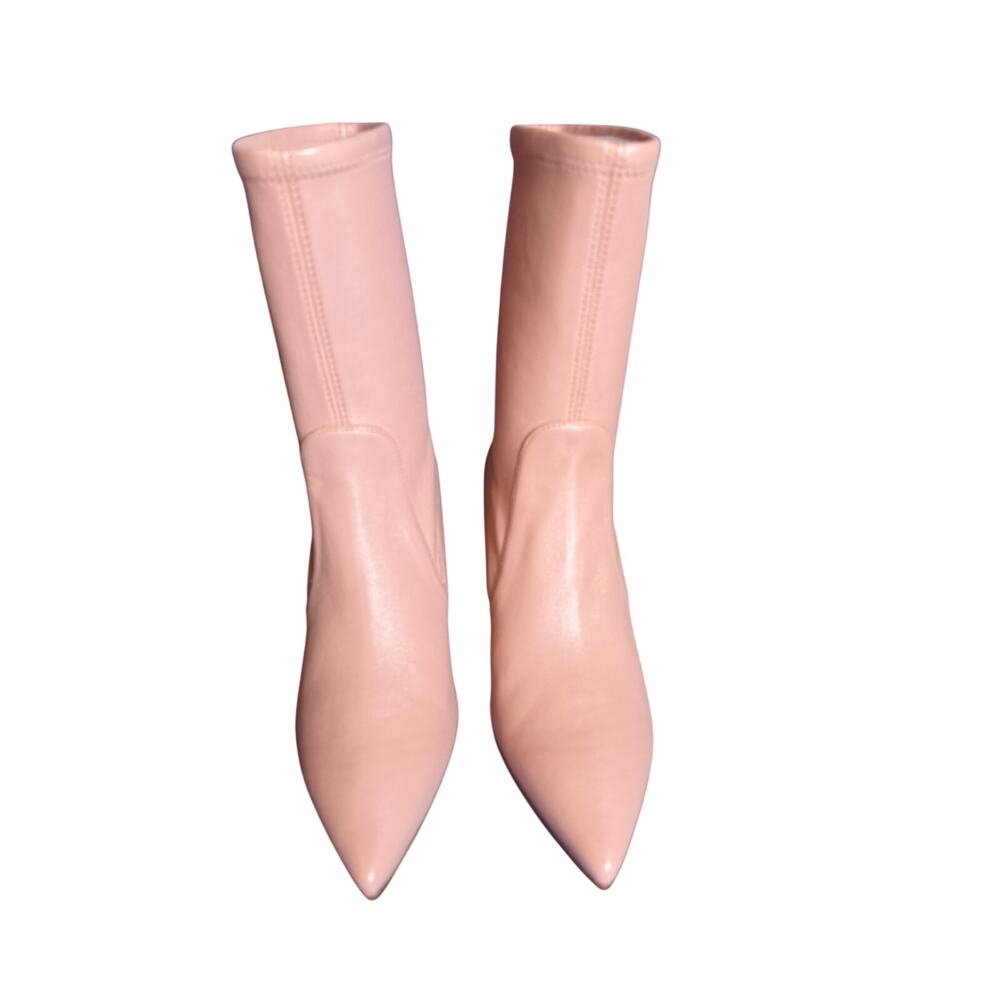 Stuart Weitzman Pink Blush Women's Leather Ankle Boots Brand New